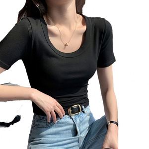 Nouvelle collection d'été des fabricants de vêtements sur mesure : T-shirt minimaliste à manches courtes 240G, couleur unie, tricoté décontracté - Product Image 1
