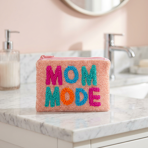 Pochette perlée « Mode Maman » en toile brodée avec fermeture éclair, couleurs mélangées, forme personnalisée, pour usage quotidien décontracté, imprimée par sérigraphie - Product Image 3