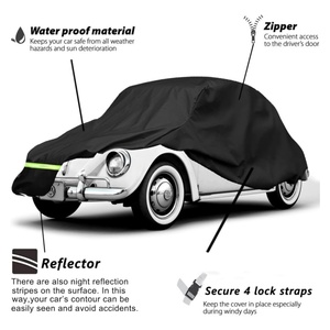 Housses de voiture imperméables pour Volkswagen Beetle berline 2 portes 1960-1980, imperméables, coupe-vent, avec sangle et fermeture éclair sur la porte du conducteur - Product Image 2