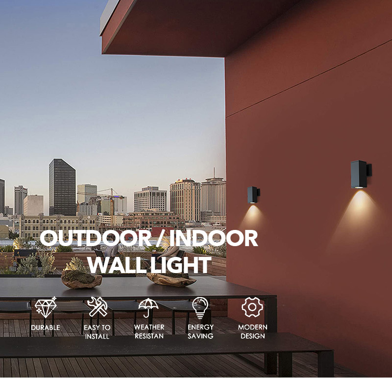 100-277v led wall light for house auto dusk to dawn sensor outdoor wall light with etl certificate