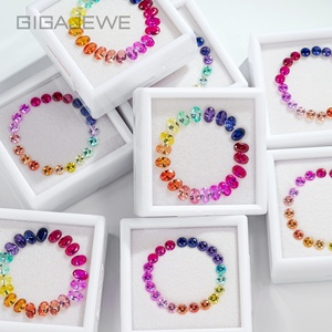 Conjunto de Gemas Sintéticas de <span class=keywords><strong>Zafiro</strong></span> Arcoíris de Laboratorio para Joyería, Sanación y Colección - Product Image 6