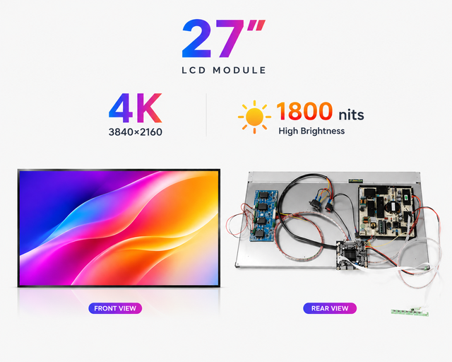 27-Inch High Brightness TFT LCD Screen 4K UHD 1800nits IPS Type Outdoor Industrial Hospital Triage Display LCD Module 1800nits