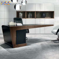 Bureau de direction moderne pour employés, table et chaises, bureau de PDG à Dubaï, bureau de direction unique en bois et marbre personnalisé