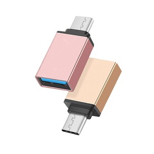 Adaptador tipo C a USB, Cable de datos Otg de aleación de aluminio para teléfono móvil, dorado, negro, rosa, rojo, azul, plateado - Product Image 2