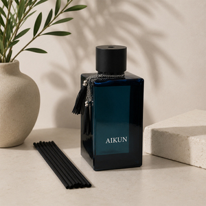 Aikun 2000 ML Large Blue Glass <b>Reed</b> <b>Diffuser</b> Set <b>for</b> Hotel Home Fragrance Boutique Gift Box Wholesale Custom Scent Supply - Product Image 2