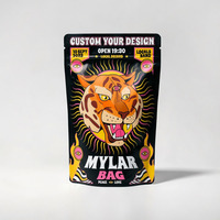 Sachets Mylar refermables anti-odeur à fermeture éclair, résistants aux enfants, découpés sur mesure, pour bonbons, 1g, 3.5g, 7g, 14g, 28g