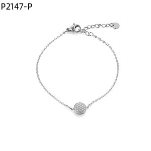 เอมี่ เอมี่ คริสตัล สร้อยข้อมือเงิน 925 ดีไซน์เรียบง่ายสำหรับผู้หญิงสวมใส่ทุกวัน - Product Image 1