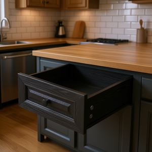 K&K 71" Tall <b>Kitchen</b> Pantry Cabinet 6 Door 2 Drawer Black Farmhouse Storage As Pic - Product Image 2