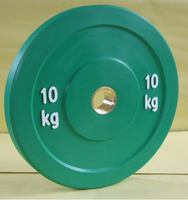 Disque de musculation en caoutchouc naturel à 100 % avec insert en acier inoxydable, diamètre 450 mm, lb, pour l'haltérophilie