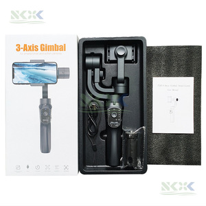 Estabilizador de cardán de 3 ejes F10pro para vlogging con teléfonos inteligentes y transmisión en vivo con soporte Bluetooth, color gris plomizo - Product Image 1