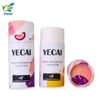 Tube poussoir en papier kraft recyclé 2,5 oz à bas prix avec impression invisible pour déodorant, baume à lèvres, huile essentielle, crème pour le visage, perruques