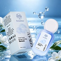 Sérum Visage Anti-Âge Fermenté au Peptide de Cuivre Bleu GHK-Cu, Raffermissant, Lissant les Rides, Réparateur des Ridules, Hydratant et Renouvelant la Peau