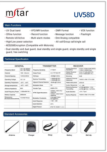 Radio talkie-walkie MSTAR UV58D avec signal numérique DRM AES256, GPS et <span class=keywords><strong>longue</strong></span> <span class=keywords><strong>portée</strong></span>, vente en gros à bas prix à Guangzhou, 2026 - Product Image 2