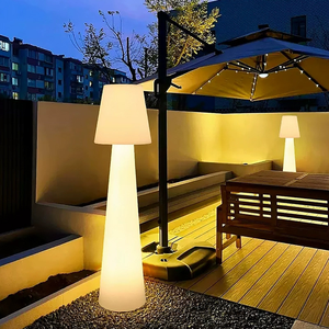 Lampe solaire semi-mushroom pour sol, lampe de sol LED, Lamparas De Pie grande taille pour pelouse et camping, pour l'aménagement paysager et l'ambiance de camping - Product Image 2