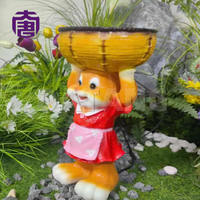 Lumière décorative extérieure motif lapin et pot de fleurs pour la décoration paysagère des parcs et l'éclairage des jardins IP65