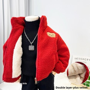Veste polaire épaisse pour garçons, nouveau style hiver 2026, <span class=keywords><strong>manteau</strong></span> en coton doublé polaire à motif de dessin animé élégant pour enfants, veste en coton chaude pour - Product Image 5