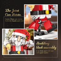 Woma Toys Bloc de construction de Noël Père Noël pour la décoration de cadeaux de Noël mobiles (11148)
