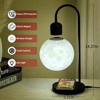 Veilleuses magnétiques intelligentes de lampe de lune de lévitation flottante d'impression 3d avec la charge sans fil
