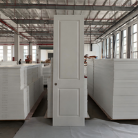 Puerta Interior Clásica de MDF con Núcleo Hueco, Imprimada en Blanco, para Casa Moderna, Dormitorio, Sala de Estar, Apartamento, Puerta Moldeada