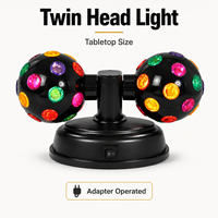 Lumière disco LED double MX-6021 pour événements de Noël, 6000K, lumière du jour, alerte colorée, certifiée EMC+LVD+ROHS, 31x12x16cm, pour la décoration de la pièce pendant les fêtes