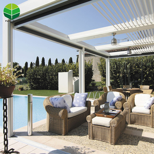 2020 China personalizado hecho bioclimática retráctil de aluminio pérgola con luces LED - Product Image 5