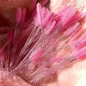 50pcs Colorful Crystal Spoolies Nylon <b>Glitter</b> Mascara Wand Eyelash Extension Cleaning Brush - Product Image 4