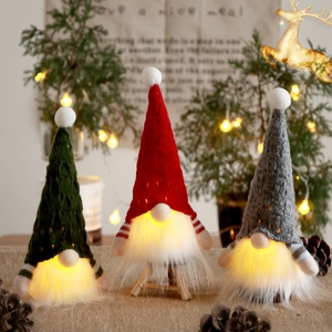 New Year Long-Legged Forester Knitted Doll with <b>LED</b> <b>Light</b> Cartoon Santa Christmas <b>Tree</b> Pendant Decorations Factory Wholesale - Product Image 2