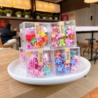 Set Jepit Rambut Desain Bunga Kecil untuk Anak-anak, 15 Buah, Warna-warni Lucu dengan Kotak untuk Aksesoris Rambut Bayi