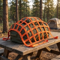 YATOINTO Filet de levage cargo tricoté orange 3,28 x 3,28 m, capacité de charge 661 lbs, en nylon, avec trous carrés de 10 cm, pour la manutention et le déménagement
