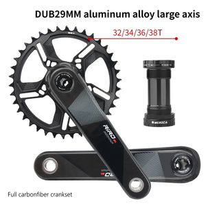Manivelle de vélo de montagne en fibre de carbone ultra légère et haute résistance, longueur 170 mm, plateau 32-38t, pédalier de vélo - Product Image 2
