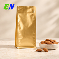Prix direct usine – Sachet de café à fond plat avec fermeture éclair latérale et valve de dégazage