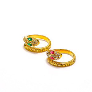 Anello di serpente pieno d'oro titanio in acciaio inossidabile gioielli per le dita da donna alla moda Bagues Bijoux En <span class=keywords><strong>Aci</strong></span> Inoxyd Bague Ring - Product Image 2