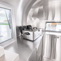 Camion de restauration mobile en aluminium coloré certifié DOT avec cuisine complète à vendre aux États-Unis