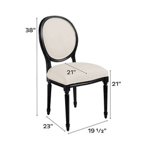 Chaise d'Appoint de Salon à Dos Ovale <span class=keywords><strong>Louis</strong></span> <span class=keywords><strong>XVI</strong></span> Prix d'Usine Meubles Personnalisables - Product Image 4