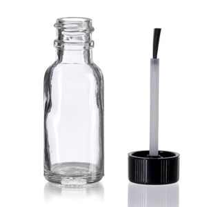 Chai thủy tinh 15ml 30ml 60ml 1oz rõ ràng hổ phách màu xanh lá cây rỗng lỏng sơn móng tay chai thủy tinh với bàn chải Applicator cap - Product Image 2