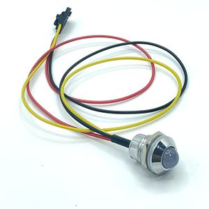 مصباح إشارة للدراجات <span class=keywords><strong>LED</strong></span> RGB قابل للعنونة بطول 30 سم، مع عدسة ناشرة للضوء ورأس معدني مطلي بالنيكل، مقاوم للماء IP67، 5 فولت، سلك 24AWG، 8 مم - Product Image 3