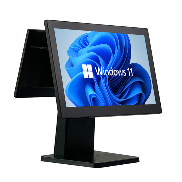 POS Software 15.6 Inch+11.6 Inch Android Touch Screen Terminal POS System All in One Touch for Retail Shop