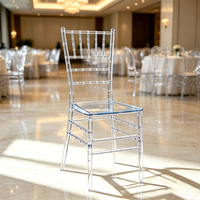Chaise fantôme en acrylique transparente personnalisable en gros, empilable, pour événements, mariages, banquets et fêtes