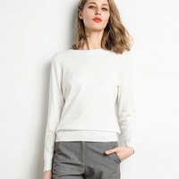 Nouveau Pull Col Rond Femme Manches Longues Ample Style Coréen Couleur Unie Régénéré Printemps Automne 2026
