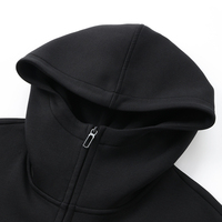 Cagoule à capuche logo personnalisé 400 Gsm Sweat à capuche zippé Polyester Hoodies coton unisexe épais confortable élégant