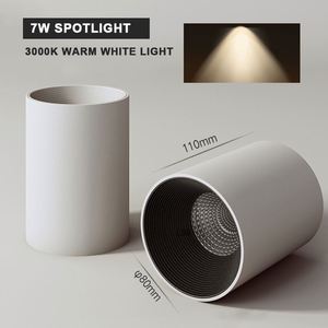 ไฟดาวน์ไลท์ LED สำหรับ 7W 10W 12W แบบติดตั้งบนพื้นผิว ทรงกลม ไฟเพดาน LED 220V แสงสว่างภายในอาคาร แสงวอร์มไวท์ แสงคูลไวท์ - Product Image 6