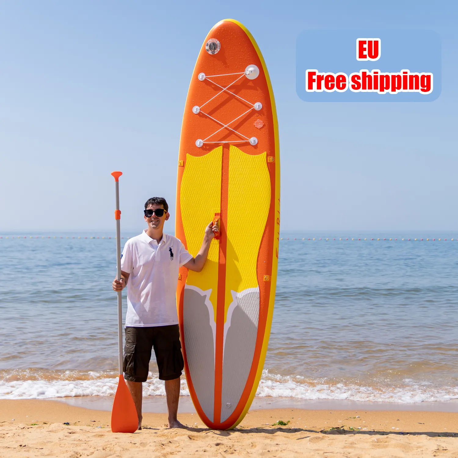 Eu Gratis Verzending Dropshipping Ce 11 'Hoge Kwaliteit Opblaasbare Isup Surf Sup Stand Up Paddle Board Soft Board Paddlesurfboard