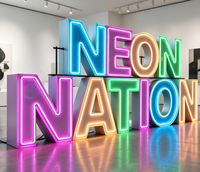 Chiffres géants lumineux RGB changeant de couleur, grands chiffres 3D lumineux pour anniversaire et célébration