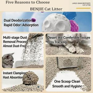 Premium Flushable <b>Ball</b> Shape Strong Clumping Dust-Free Easy Clean <b>Clay</b> Bentonite Activated Carbon Eco-Friendly Cat Litter - Product Image 3