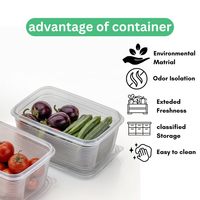12pcs 1800ml Kotak Makan Plastik Transparan Anti Bocor Ramah Lingkungan Aman untuk Mesin Cuci Piring Multifungsi Kedap Udara Ringan untuk Kulkas