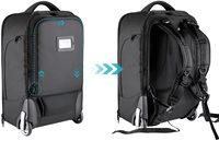 Sac à dos convertible 2-en-1 sur roulettes grande capacité personnalisé pour appareil photo et bagages