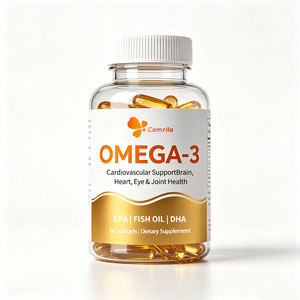 Cápsulas de Aceite de Pescado Omega 3 con Logotipo Privado Personalizado, MOQ 100 Piezas, 60 Unidades, Suplemento para el Soporte Cardiovascular, Cerebral, del Corazón, de la Vista y de las Articulaciones - Product Image 1