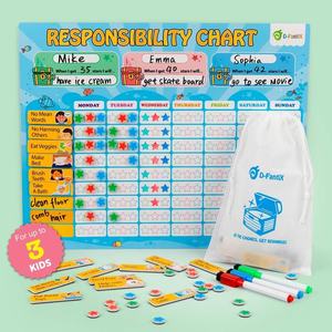 Herramientas educativas personalizadas para fomentar el buen comportamiento de los niños pequeños, tabla de tareas, tabla de recompensas magnéticas, imán de nevera para niños - Product Image 5