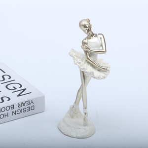 Figuras Decorativas <span class=keywords><strong>de</strong></span> Bailarina <span class=keywords><strong>de</strong></span> Ballet <span class=keywords><strong>de</strong></span> Resina Dorada y Plateada, Lindas, al por Mayor, Decoración para el Hogar <span class=keywords><strong>de</strong></span> Año Nuevo - Product Image 3
