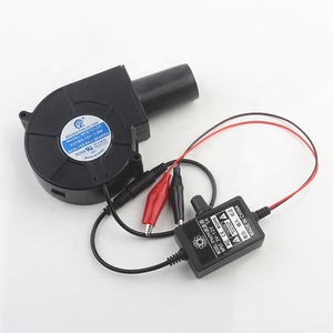 Ventilateur de Refroidissement Industriel CC <span class=keywords><strong>12V</strong></span> 1.20A 9733 Silencieux avec Contrôleur de Fréquence <span class=keywords><strong>Variable</strong></span> pour Feu de Camp Barbecue Turbine Soufflante BFB1012H - Product Image 1